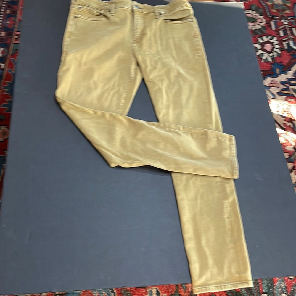 Express Hyper Stretch Skinny denim khaki/gold 33 x 32 worn once